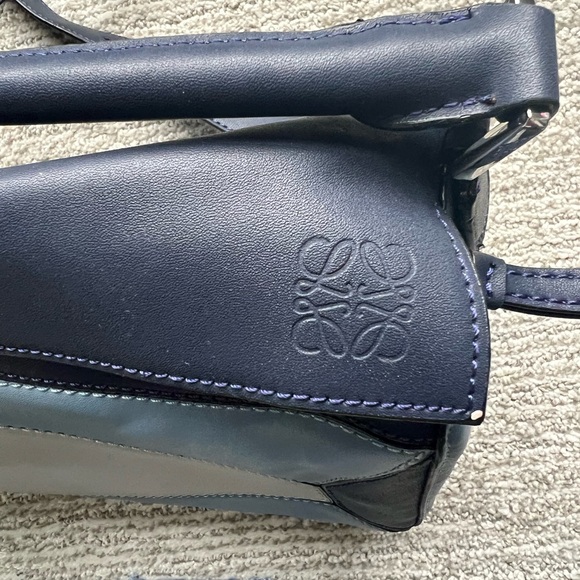 Blue Puzzle Bag Fashion Geometric Crossbody in Light Blue, Navy - Picture 9 of 15